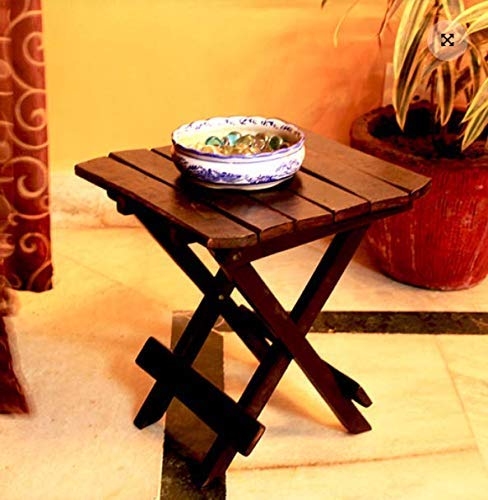 Wooden Folding Table for Living Room12x12x12 Inch Coffee Table Tea Table- Mango Wood