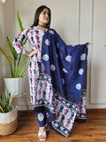 Premium Hand Block Printed "Stitched" Cotton Suits With Cotton Dupatta