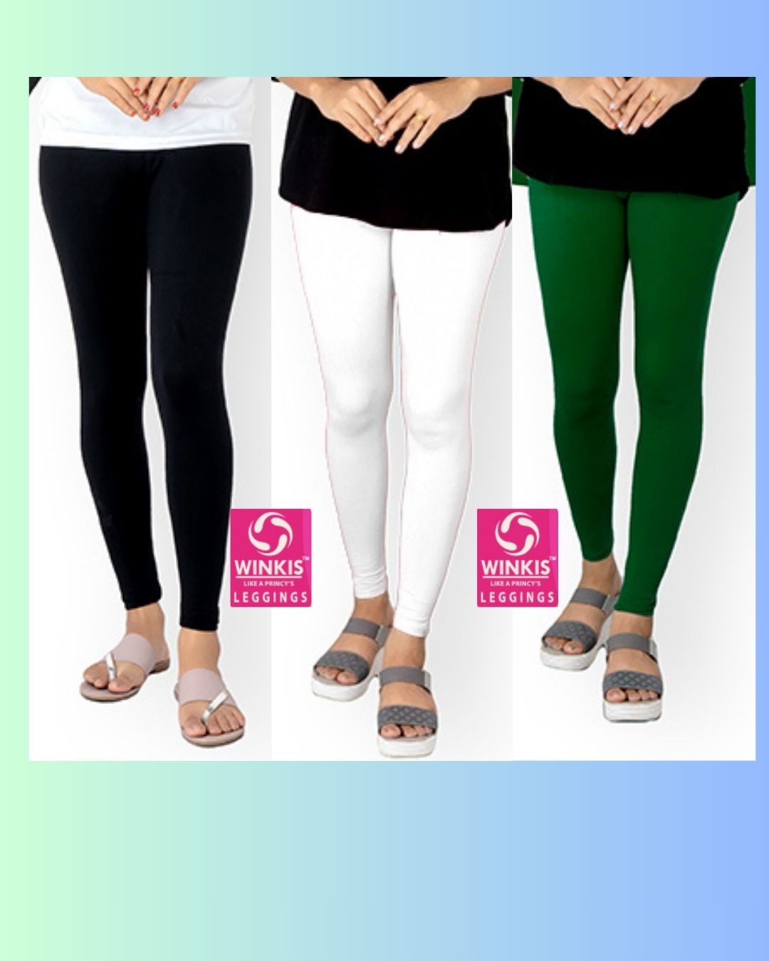 Winkis Economy Primacy leggings for Women - Ankle Fit- Pack of 3 - Combo Offer