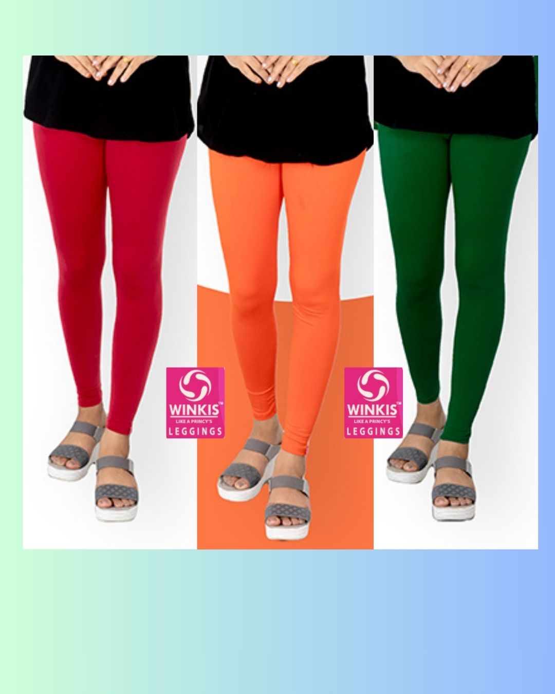 Winkis Economy Primacy leggings for Women - Ankle Fit- Pack of 3 - Combo Offer