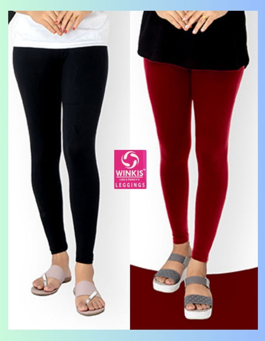 Winkis Premium leggings for Women - Ankle Fit - Pack of 2 -Combo Offer