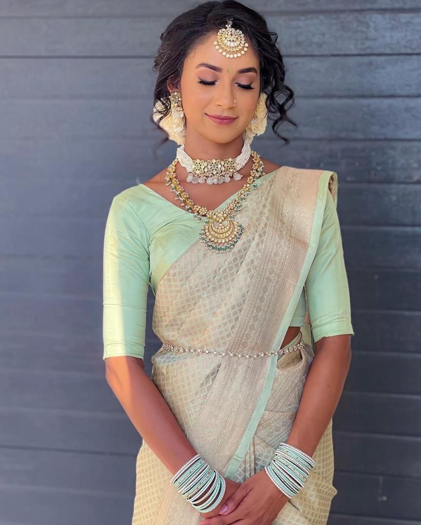 Banarasi Soft Litchi Silk Saree With Blouse Piece