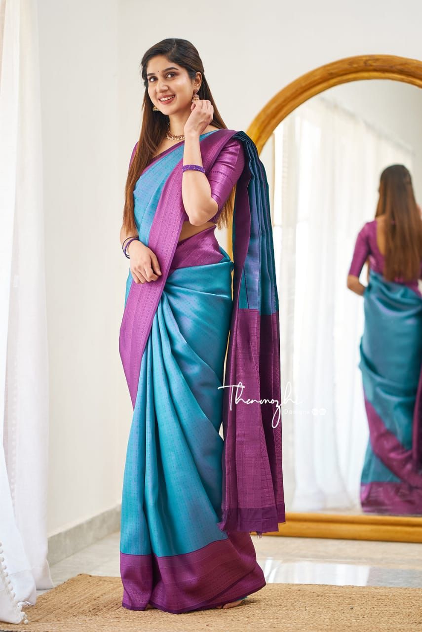 Soft Silk Banarasi Saree With Blouse Piece