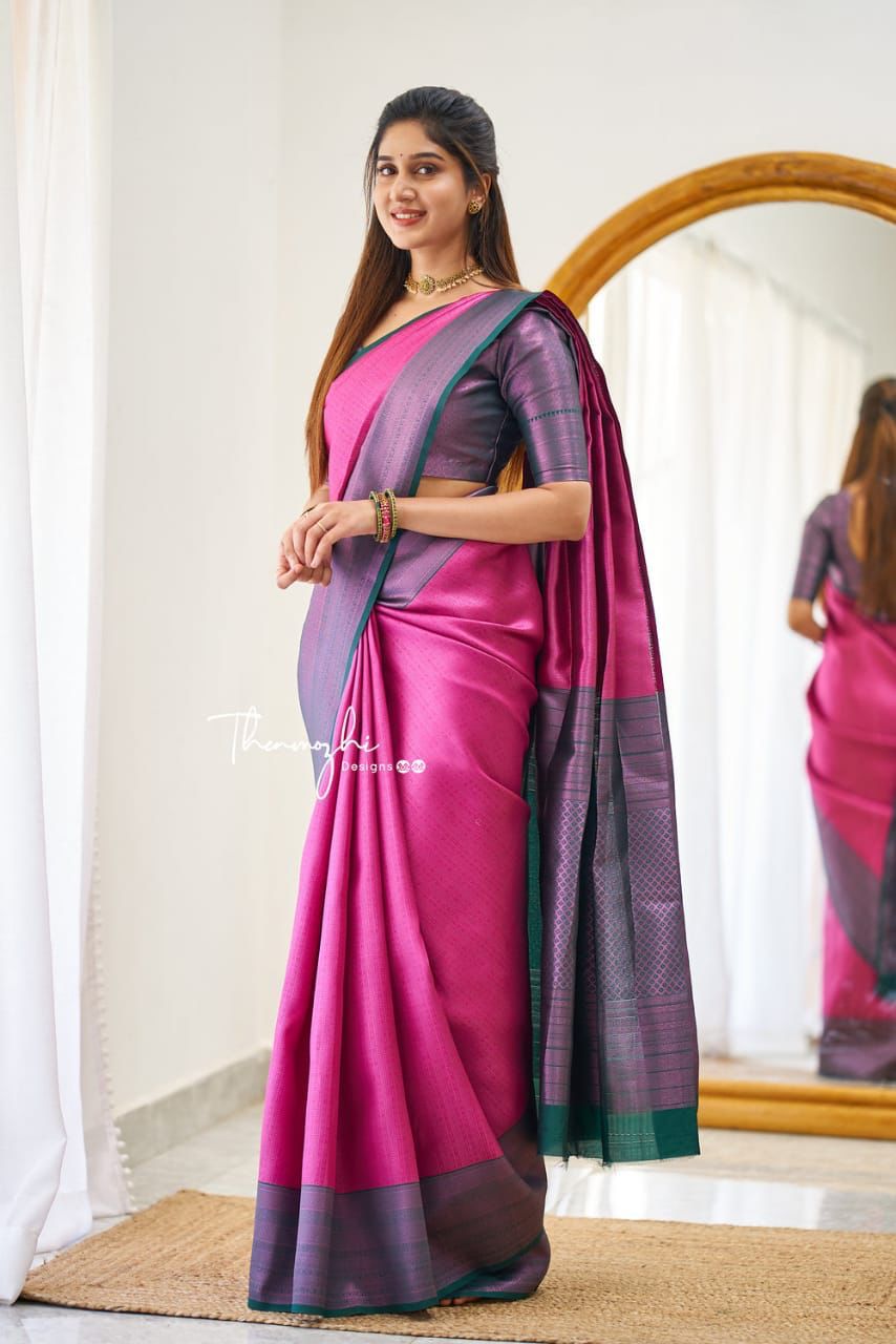 Soft Silk Banarasi Saree With Blouse Piece