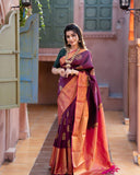 Women Floral Woven Banarasi Silk Saree