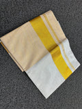 Kerala Tissue Saree- Half Silver Tissue and Half Golden Tissue Saree-Premium Quality