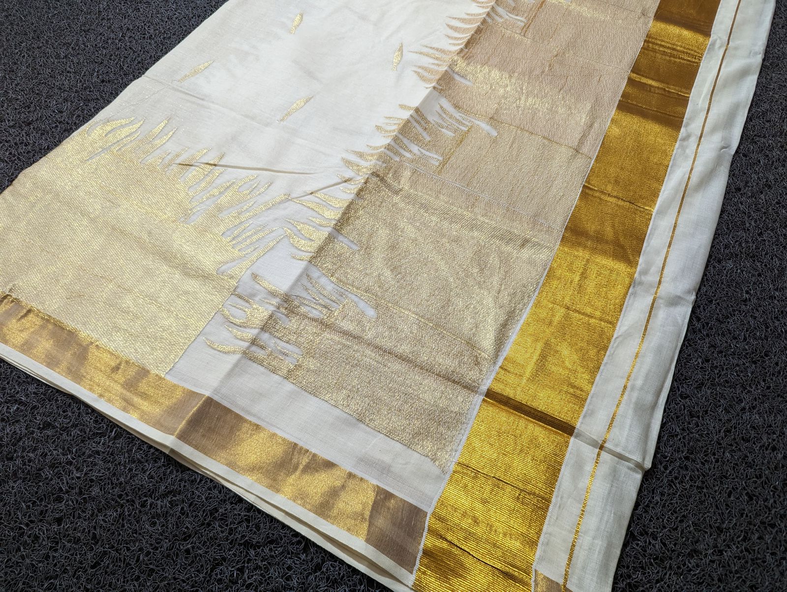 Jwala , Fire Embroidery Kerala Cotton Saree