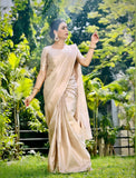 Rose Gold Bridal Tissue Saree | Premium Quality Saree  |Indian Tradtional Saree