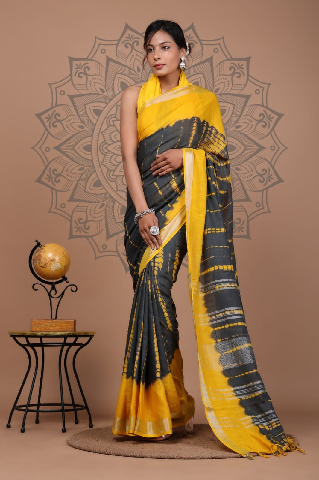 Hand Block Printed cotton mulmul saree - Various Patterns