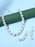 Pearl Necklace & Earrings Set