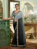 Embroidered Bollywood Silk Blend Saree