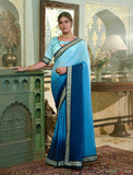 Embroidered Bollywood Silk Blend Saree