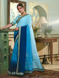 Embroidered Bollywood Silk Blend Saree