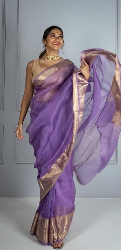 Woven Daily Wear Organza Saree