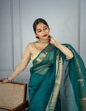 Woven Daily Wear Organza Saree