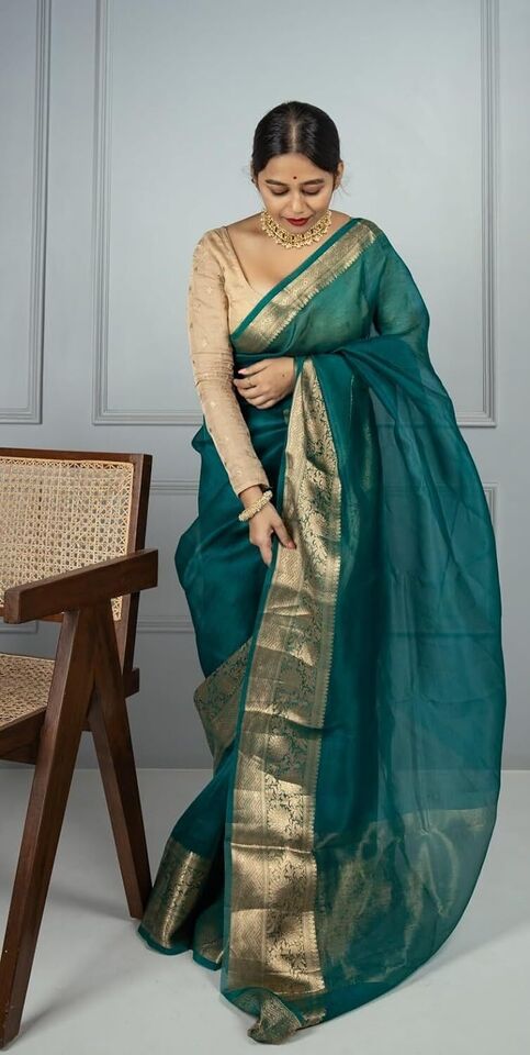 Woven Daily Wear Organza Saree