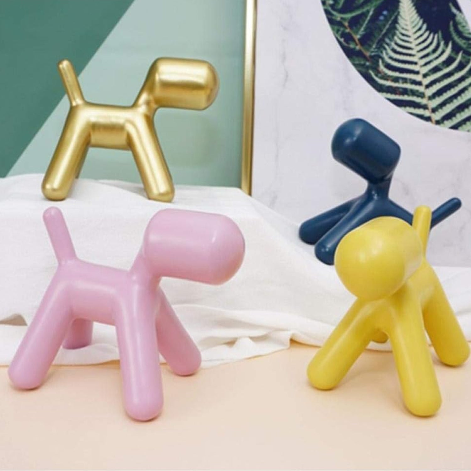 Plastic Cute Animal Puppy Chair, Creative Dog Low Footstool (1 Pc)