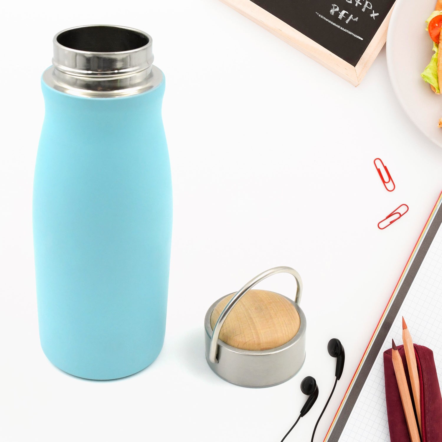 Stainless Steel Water Bottle With Handle, Stainless Steel Water Bottle Leak Proof (360 ML)