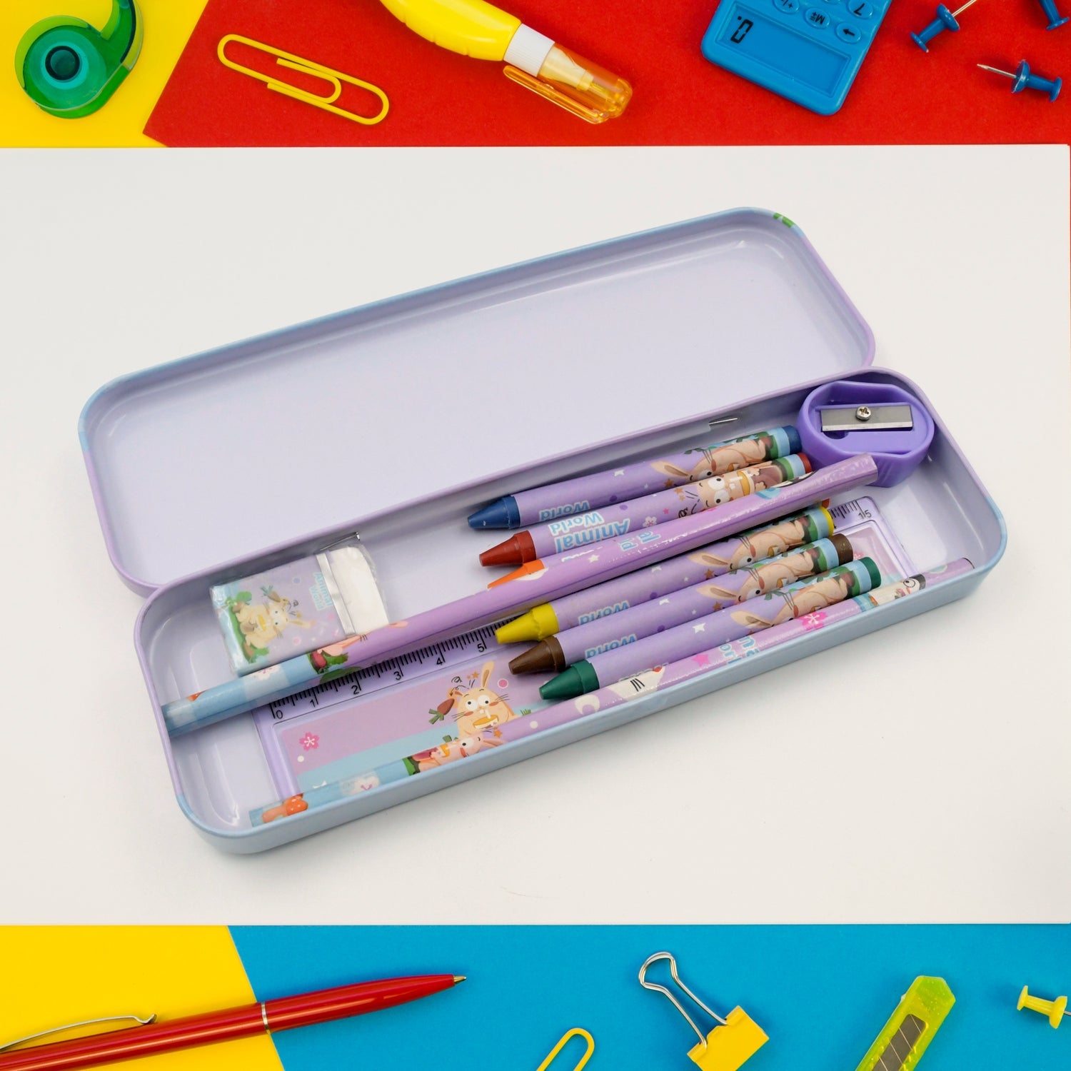 School Supplies Stationery Kit (12 Pc Set)