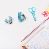 Mini Office Stationery Set, Including Stapler, Scissors, Paper Clips, Tape Dispenser, Transparent Tape, And Staples