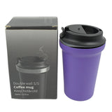 Stainless Steel Vacuum Insulated Coffee Cups Double Walled Travel Mug, Car Coffee Mug with Leak Proof Lid Reusable Thermal Cup for Hot Cold Drinks (1 Pc 350ML)