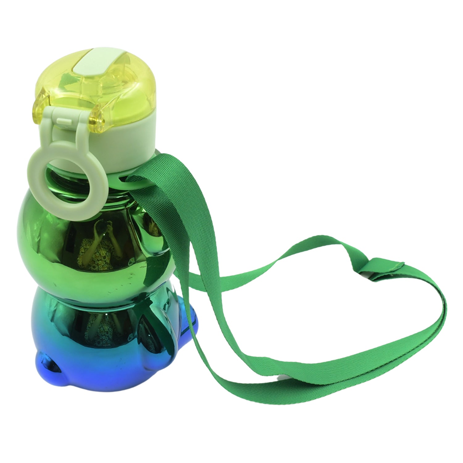 Plastic Water Bottle, with adjustable shoulder strap and stickers For Kids (1 Pc)