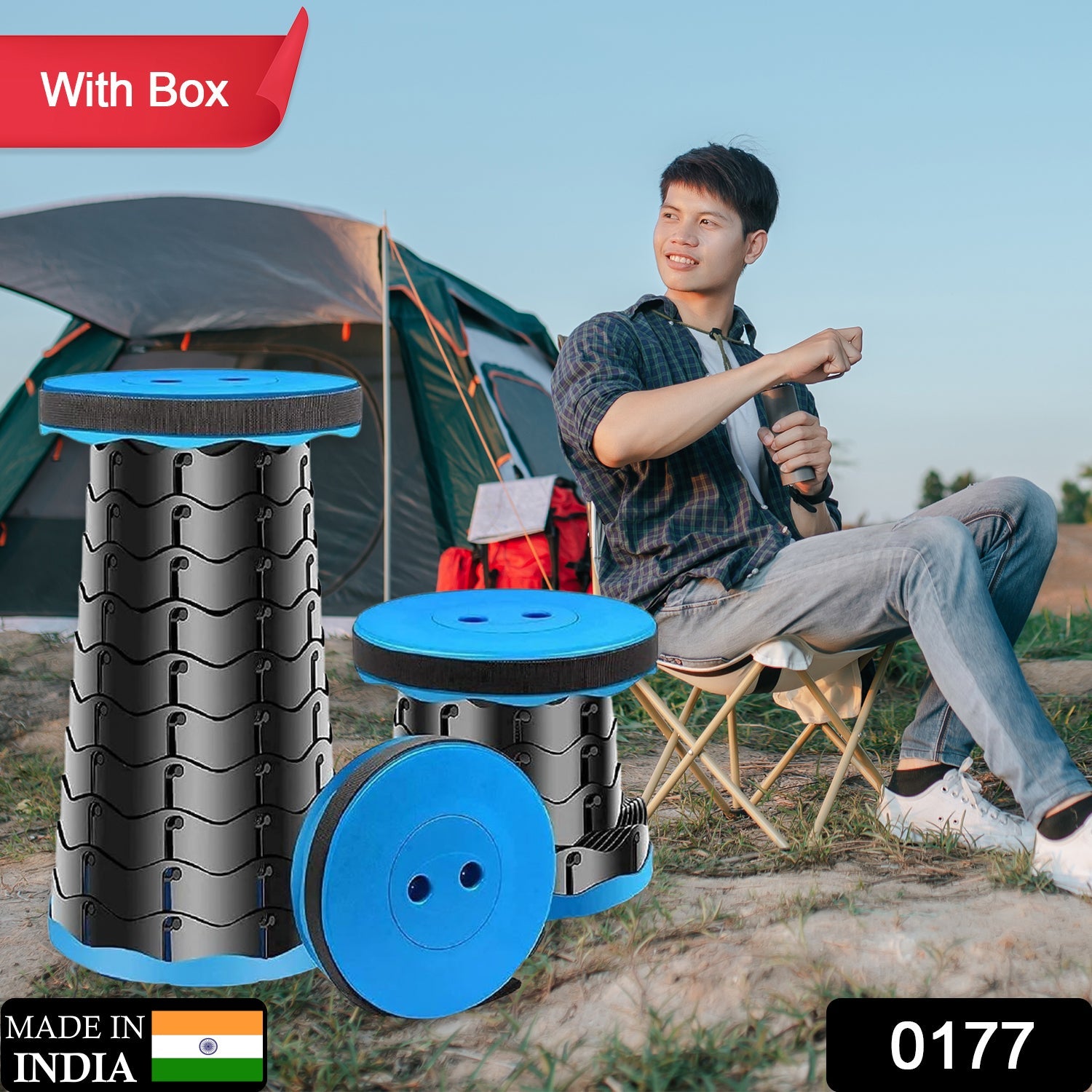Retractable Folding Stools Portable Lightweight for Indoor and Outdoor Travel, Fishing, Camping, Garden Use