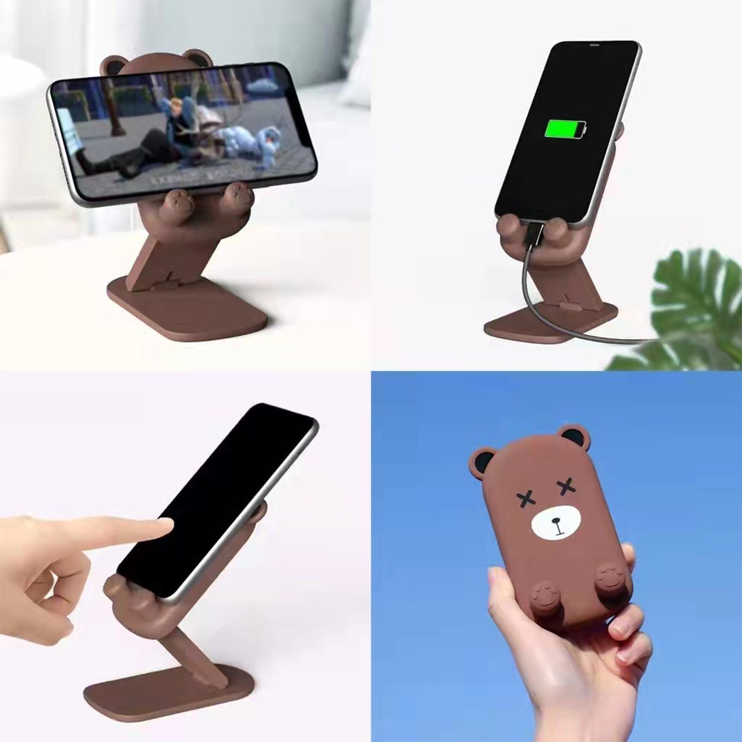 0216 Cute Cartoon Design Multi-Angle Adjustable Foldable Mobile Stand DeoDap