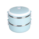 2873 Multi Layer Stainless Steel Hot Lunch Box (2 Layer) DeoDap