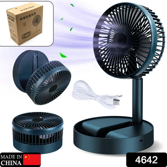 Telescopic Electric Desktop Fan, Height Adjustable, Foldable & Portable for Travel/Carry, (Battery Not Include)