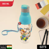 Plastic Transparent Insulated Water Bottle  High Quality Water Bottle(1 Pc 900ML)