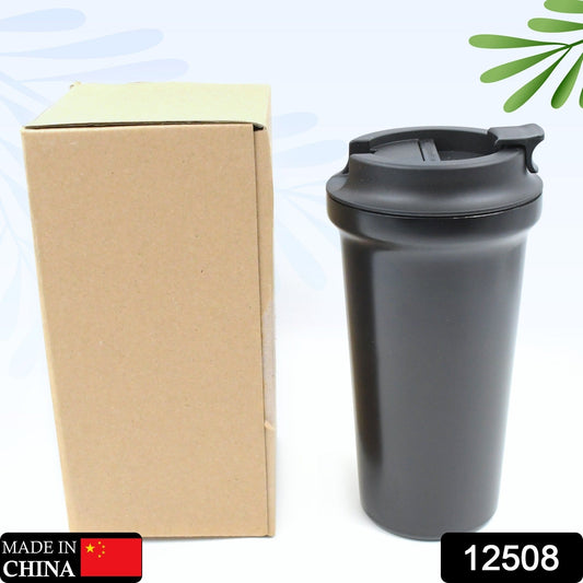 Inside Stainless Steel & Outside Plastic Vacuum Insulated Coffee Cups Double Walled Travel Mug(1 Pc)