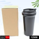 Inside Stainless Steel & Outside Plastic Vacuum Insulated Coffee Cups Double Walled Travel Mug(1 Pc)